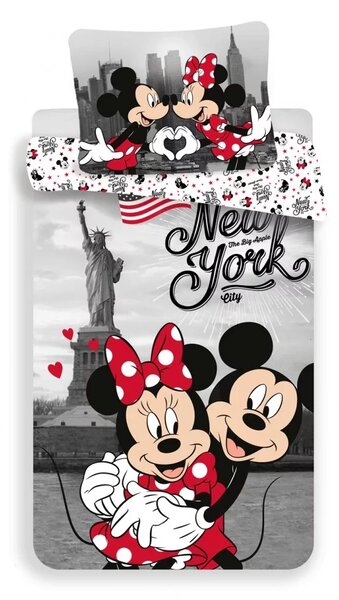 Disney Minnie és Mickey ágyneműhuzat New York 140x200cm 60x80cm