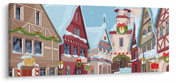Kép - téli sikátor (120x50 cm)