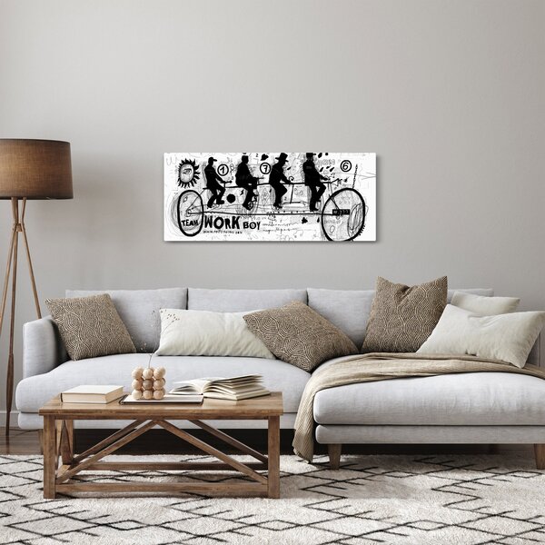 Kép - Csapatmunka, biciklizés (120x50 cm)