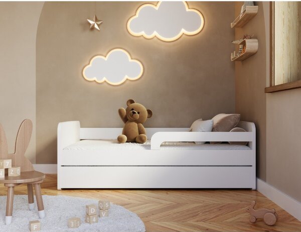 Fehér gyerekágy matraccal, ágyráccsal 80x160 cm Duuli – ELTAP