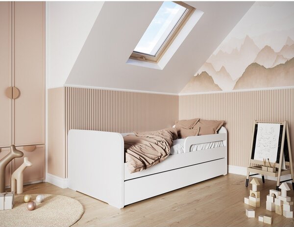 Fehér gyerekágy matraccal, ágyráccsal 80x160 cm Duuli – ELTAP