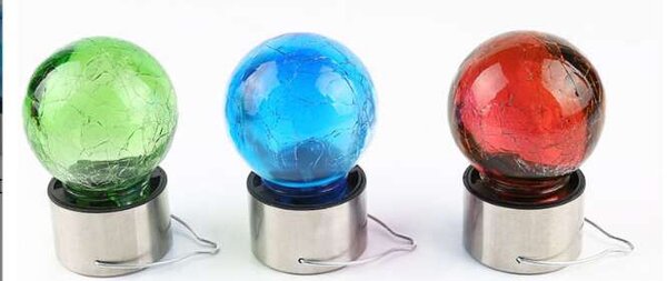 Polifach színes napelemes Lámpa 13,5cm - multicolor (P-506)