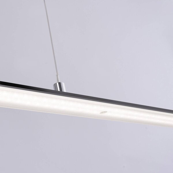 PURE LED függőlámpa Lite, antracit, 100 cm, CCT, dimmelhető, dimmelhető, Fekete, Nappali / Étkező, Alumínium, Modern