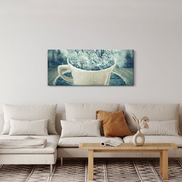 Kép - Téli világ egy bögrében (120x50 cm)