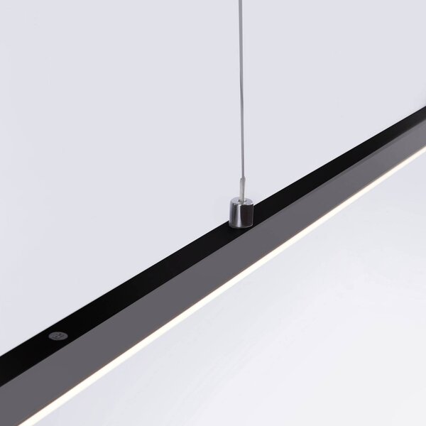 PURE LED függőlámpa Lite, antracit, 100 cm, CCT, dimmelhető, dimmelhető, Fekete, Nappali / Étkező, Alumínium, Modern