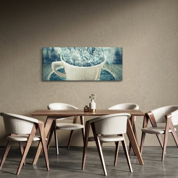 Kép - Téli világ egy bögrében (120x50 cm)