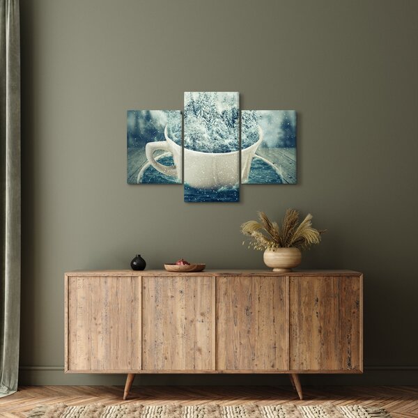 Kép - Téli világ egy bögrében (90x60 cm)