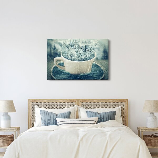 Kép - Téli világ egy bögrében (90x60 cm)