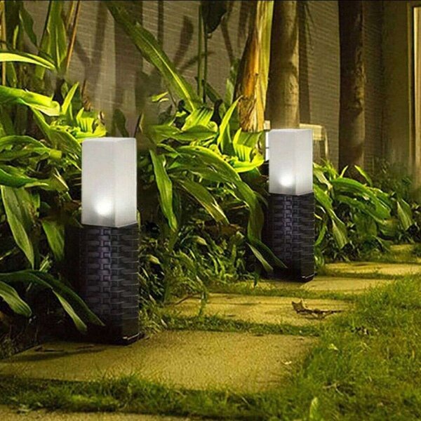 Polifach LED-es kerti Napelemes Lámpa 27,5cm (P-302) - fekete