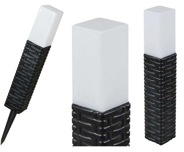 Polifach LED-es kerti Napelemes Lámpa 27,5cm (P-302) - fekete