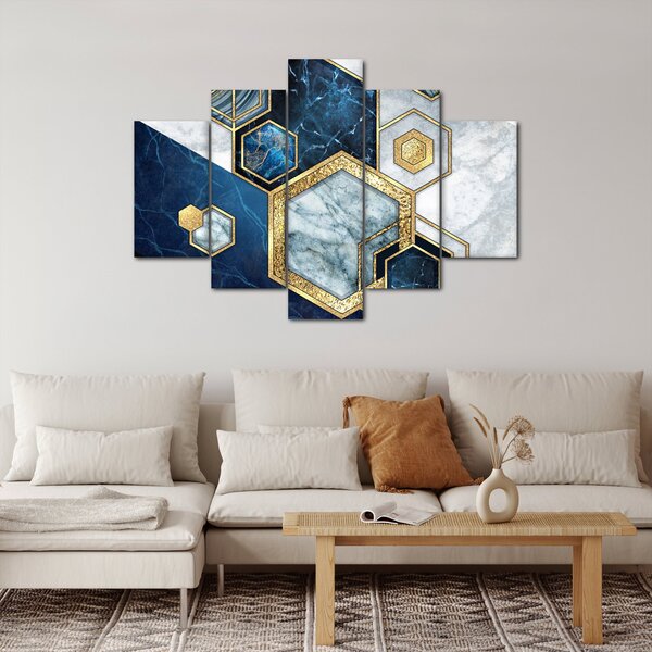 Kép - Márvány hatszögek (150x105 cm)