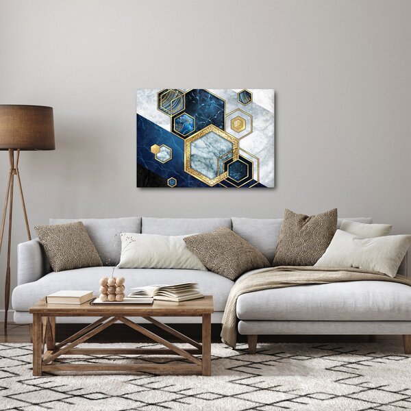 Kép - Márvány hatszögek (70x50 cm)