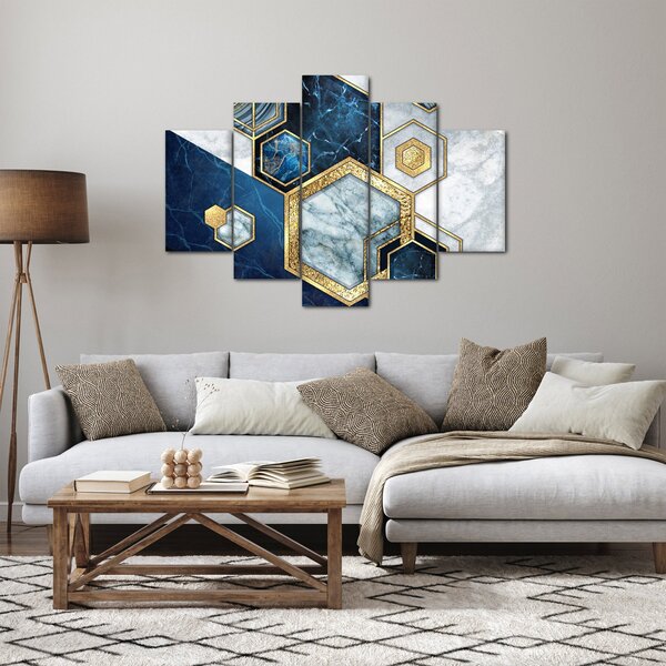 Kép - Márvány hatszögek (150x105 cm)