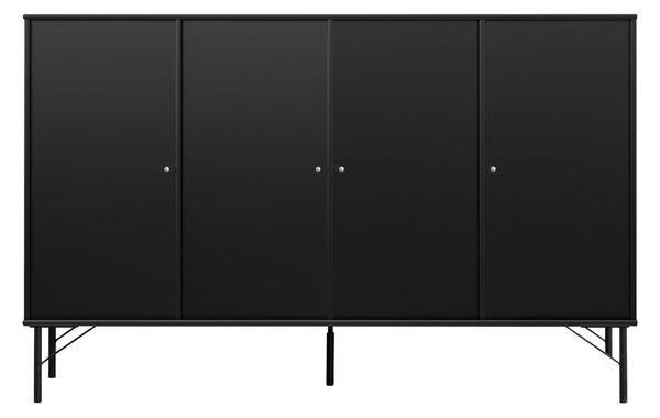 Fekete komód Hammel Mistral Kubus, 136 x 89 cm, fekete komód, 136 x 89 cm