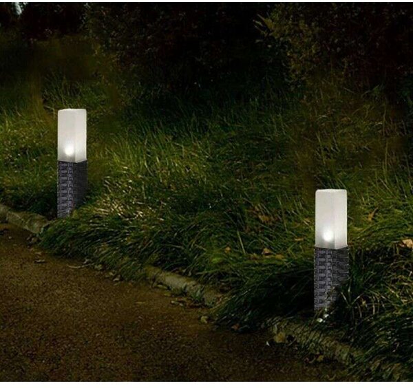 Polifach LED-es kerti Napelemes Lámpa 27,5cm (P-302) - fekete