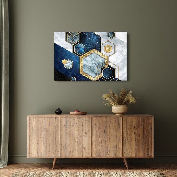 Kép - Márvány hatszögek (90x60 cm)