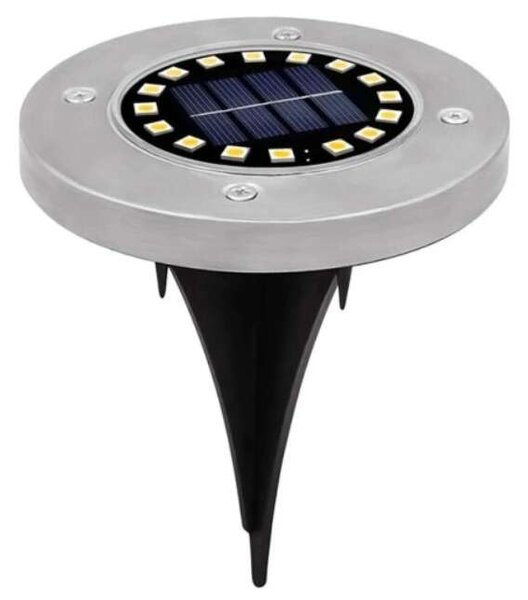 Polifach 16 LED-es süllyesztett Napelemes Lámpa 12,6cm (P-216) - ezüst