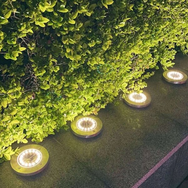 Polifach 16 LED-es süllyesztett Napelemes Lámpa 12,6cm (P-216) - ezüst