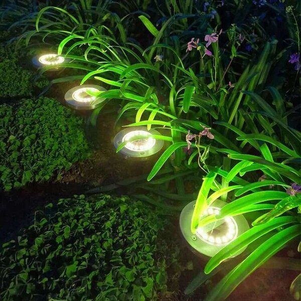Polifach 16 LED-es süllyesztett Napelemes Lámpa 12,6cm (P-216) - ezüst