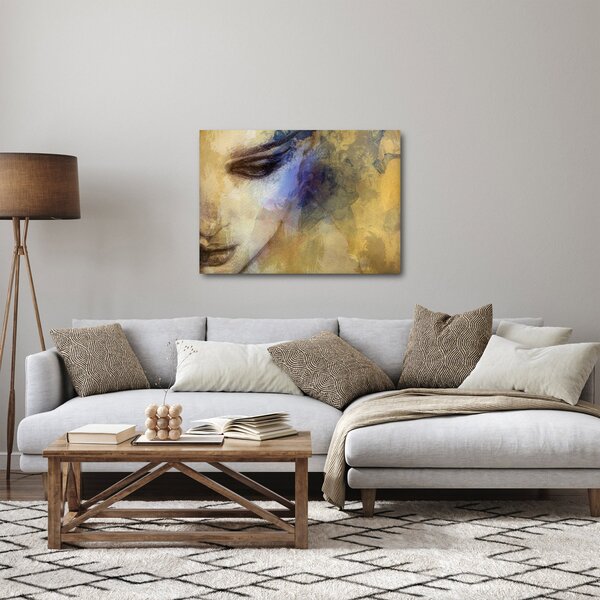 Kép - női portré, rajz (70x50 cm)