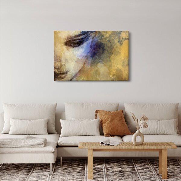 Kép - női portré, rajz (90x60 cm)