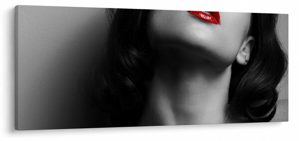 Kép - vörös rúzsos nő portréja (120x50 cm)