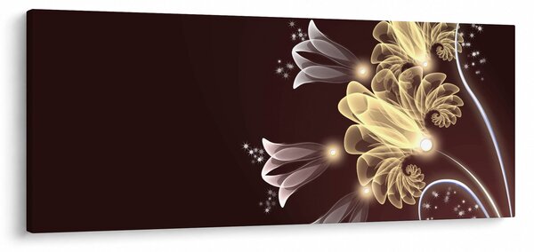 Kép - fényes virágok (120x50 cm)