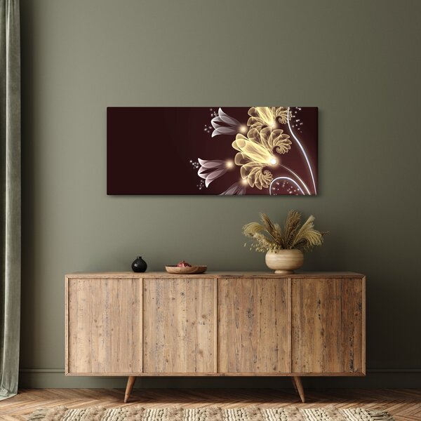 Kép - fényes virágok (120x50 cm)