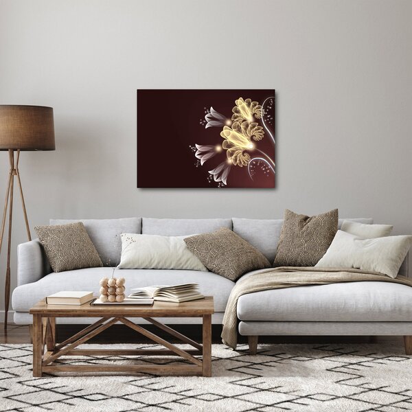 Kép - fényes virágok (70x50 cm)
