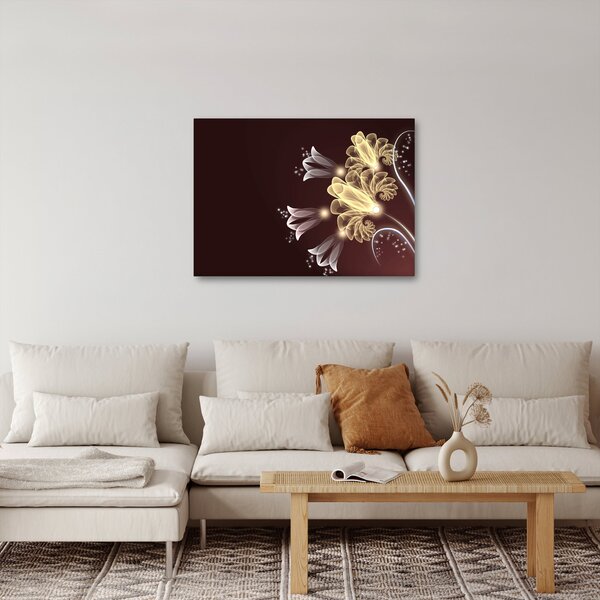 Kép - fényes virágok (70x50 cm)