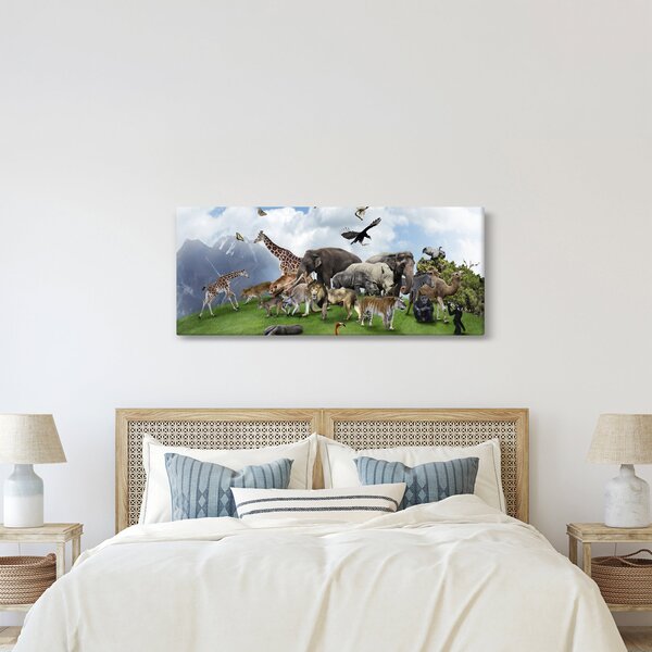 Kép - állatok a szigeten (120x50 cm)