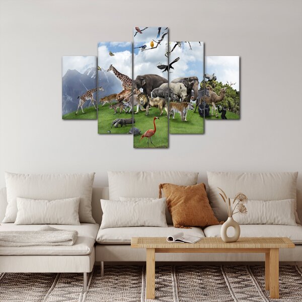 Kép - állatok a szigeten (150x105 cm)