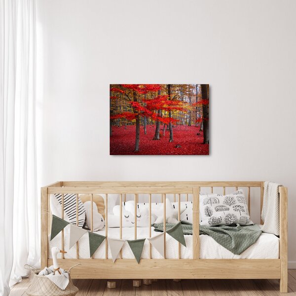 Kép - vörös erdő (70x50 cm)