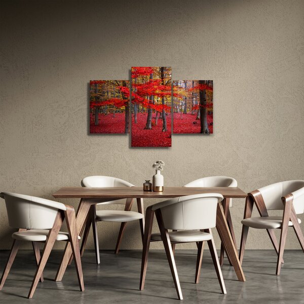 Kép - vörös erdő (90x60 cm)