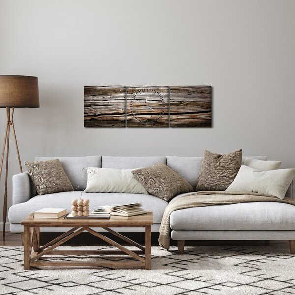 Kép - fűrészáru (órával) (90x30 cm)