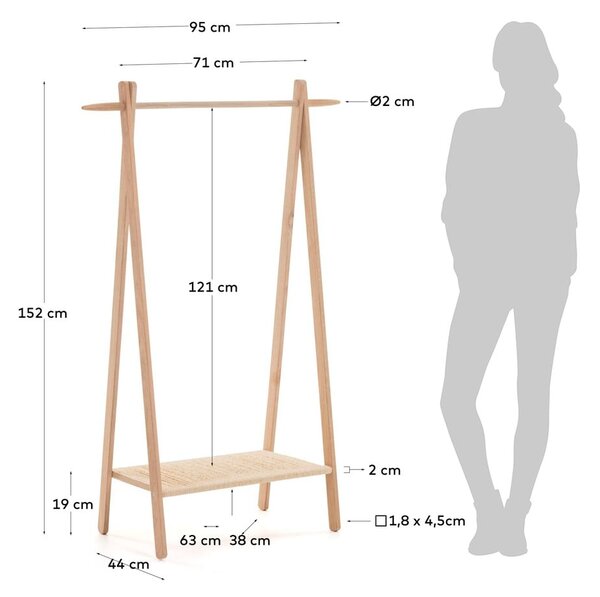 Natane kőrisfa ruhatartó állvány - Kave Home