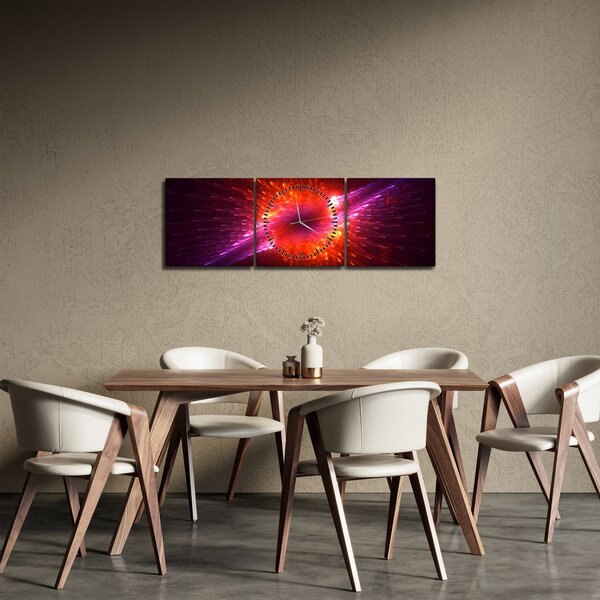 Modern tüskés absztrakció képe (órával) (90x30 cm)