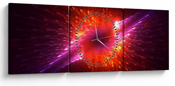 Modern tüskés absztrakció képe (órával) (90x30 cm)