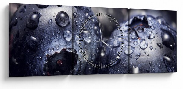 Vízcseppekkel ellátott gyümölcs képe (órával) (90x30 cm)
