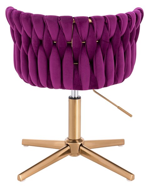 HR450CROSS Fukszia Modern Velúr Szék Arany lábbal