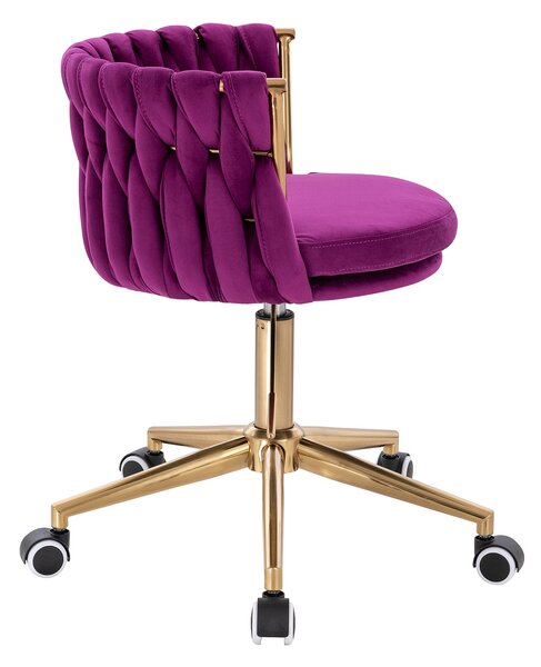 HR450K Fukszia Modern Velúr Szék Arany lábbal