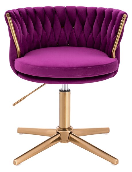 HR450CROSS Fukszia Modern Velúr Szék Arany lábbal