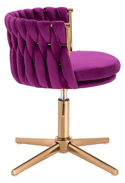 HR450CROSS Fukszia Modern Velúr Szék Arany lábbal