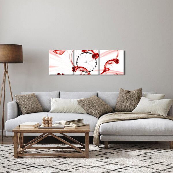 Szív a füstből képe (órával) (90x30 cm)
