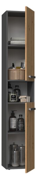 Fürdőszobaszekrény Neltossa 7 (antracit + artisan tölgy)