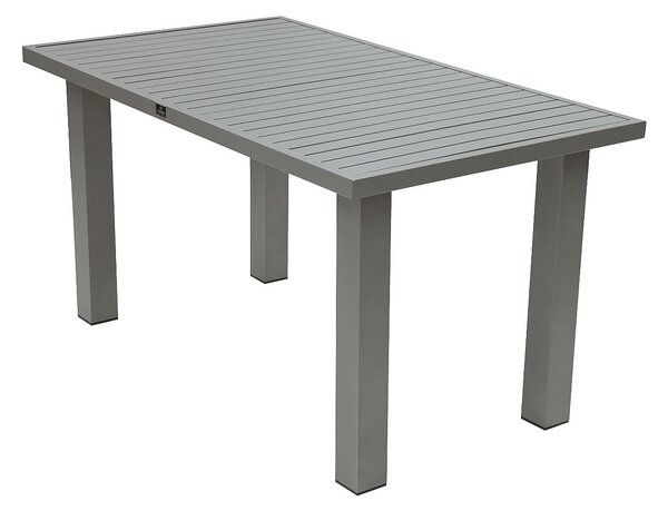 DEOKORK Állítható magasságú alumínium asztal 140x80 cm TITANIUM (2 az 1-ben)