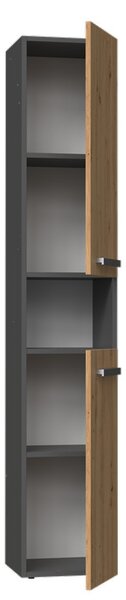 Fürdőszobaszekrény Neltossa 7 (antracit + artisan tölgy)