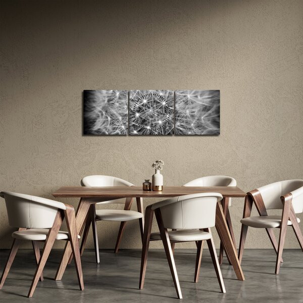Szürke pitypang képe (órával) (90x30 cm)