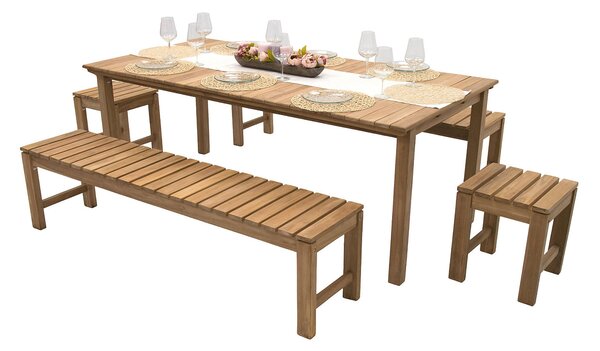 DEOKORK Teak kerti elrendezés JOHNSON 1+2+2