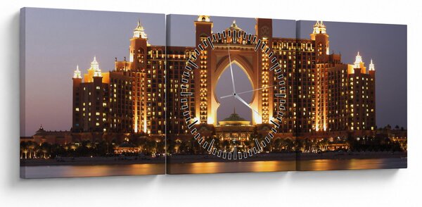 Kép egy épületról Dubajban (órával) (90x30 cm)